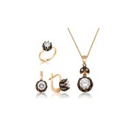 Gumush ST1160018 Elmas Model Lale Kadın Gümüş Set