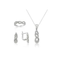 Gumush ST1160040 Sonsuzluk Aşk Kadın Gümüş Set