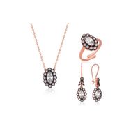 Gumush ST1160083 Elmas Montür Kadın Gümüş Set