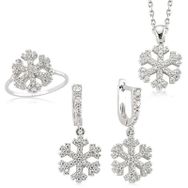 Gumush ST1160100 Kar Tanesi Kadın Gümüş Set