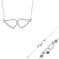 Gumush ST2610056 Melek Kanadı Kadın Gümüş Set
