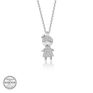 Gumush Swarovski Taşlı Çocuk Gümüş Kadın Kolye