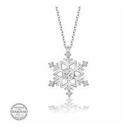 Gumush Swarovski Taşlı Kartanesi Gümüş Kadın Kolye
