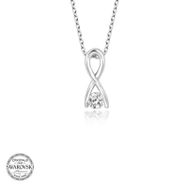 Gumush Swarovski Taşlı Sonsuzluk Gümüş Kadın Kolye