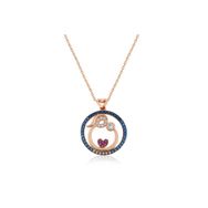 Gumush T4282 Anne Ve Bebek Sevgisi Gümüş Kadın Kolye