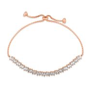 Gumush T4477 Gümüş Rose Baget Taşlı Su Yolu Asansör Bileklik
