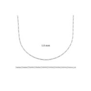 Gumush T4500 1.8 mm 0.50 mikron Gümüş Figaro Zincir