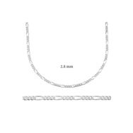 Gumush T4503 2.8 mm 0.80 mikron Gümüş Figaro Zincir