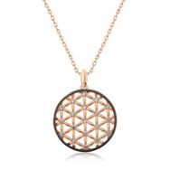 Gumush T4561 Rose Yaşam Çiçeği Gümüş Kolye