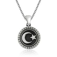 Gumush T4724 PB Ay Yıldız Gümüş Kolye