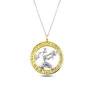 Gumush T4927 gümüş Gold Başak Burcu Kolye