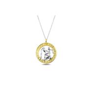 Gumush T4932 gümüş Gold Kova Burcu Kolye