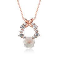 Gumush T5206 Gümüş Rose Bahar Çiçeği Kolye