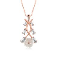 Gumush T5208 Gümüş Rose Bahar Çiçeği Kolye