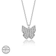Gumush T5789 PB Swarovski Taşlı Kelebek Gümüş Kolye