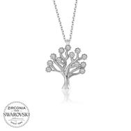 Gumush T5791 PB Swarovski Taşlı Hayat Ağacı Gümüş Kolye