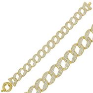 Gumush T5875 Gold Taşlı Gurmet Gümüş Bayan Bileklik