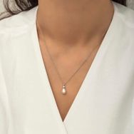 Gumush T5971 PB Damla İnci Gümüş Kolye