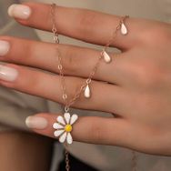 Gumush T5981 Rose Papatya Seviyor Sevmiyor Kadın Gümüş Kolye
