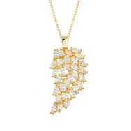 Gumush T6136 ​Gold Melek Kanadı Bayan Gümüş Kolye