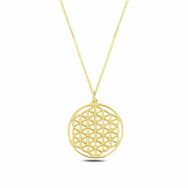 Gumush ​​T6275 Gümüş Gold Yaşam Çiçeği Kolye