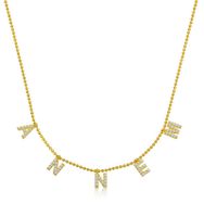 Gumush T6323 Gold Annem Yazılı Bayan Gümüş Kolye