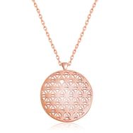 Gumush T6508 ​​Gümüş Rose Yaşam Çiçeği Kolye