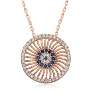 Gumush T6595 Rose Nazar Kadın Gümüş Kolye