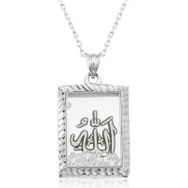 Gumush T6599 Allah Yazılı Kadın Gümüş Kolye