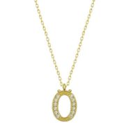 Gumush T6623 Gold Ö Harfi Kadın Gümüş Kolye