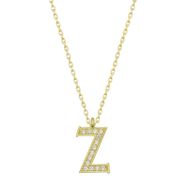 Gumush T6633 Gold Z Harfi Kadın Gümüş Kolye