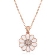 Gumush T6641 Rose Papatya Kadın Gümüş Kolye