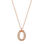 Gumush T6740 Gümüş Rose Ö Harfi Kadın Kolye