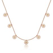 Gumush T6922 Rose Papatya Şans Kadın Gümüş Kolye