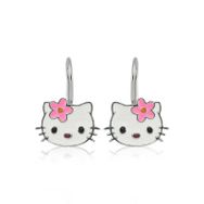 Gumush T6945 Gümüş Kedi Sallantılı Çocuk Küpe