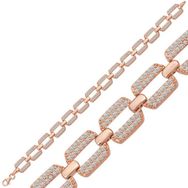 Gumush T6998 Rose Zirkon Taşlı Kadın Gümüş Bileklik