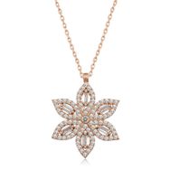 Gumush T7023 Rose Nergiz Çiçeği Kadın Gümüş Kolye