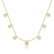 Gumush T7144 Gold Papatya Şans Kadın Gümüş Kolye