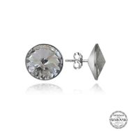 Gumush T7172 Swarovski Crystal Taşlı Çivili Kadın Gümüş Küpe