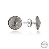 Gumush T7173 Swarovski Crystal Taşlı Çivili Kadın Gümüş Küpe
