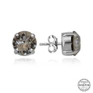 Gumush T7175 Swarovski Crystal Taşlı Çivili Kadın Gümüş Küpe