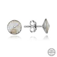 Gumush T7176 Swarovski Crystal Taşlı Çivili Kadın Gümüş Küpe