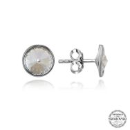 Gumush T7177 Swarovski Crystal Taşlı Çivili Kadın Gümüş Küpe