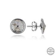 Gumush T7208 Swarovski Crystal Taşlı Çivili Kadın Gümüş Küpe