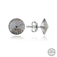 Gumush T7210 Swarovski Crystal Taşlı Çivili Kadın Gümüş Küpe