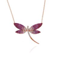Gumush T7345 Rose Yusufçuk Kadın Gümüş Kolye