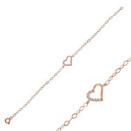 Gumush T7381 Rose Kalp Kadın Gümüş Bileklik