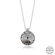 Gumush T7581 Swarovski Crystal Taşlı Çerçeveli Kadın Gümüş Kolye