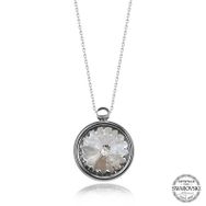 Gumush T7582 Swarovski Crystal Taşlı Çerçeveli Kadın Gümüş Kolye