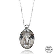 Gumush T7584 Swarovski Crystal Taşlı Oval Kadın Gümüş Kolye